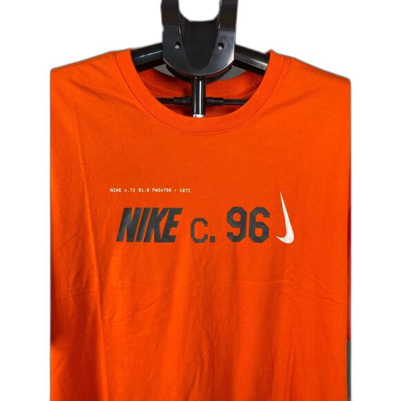 Nike Dri-FIT Graphic Logo Tee Shirt Orange Black White Unisex XL New with Tags - Picture 4 of 6